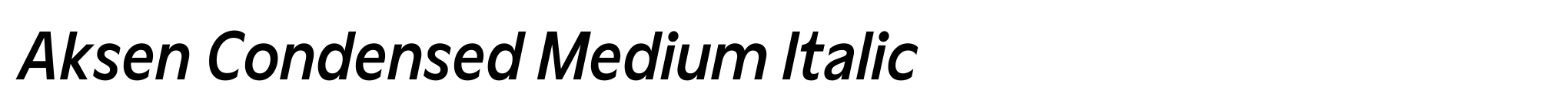 Aksen Condensed Medium Italic image